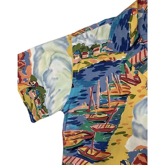 VTG 90s Ralph Lauren Hawaiian Shirt Mens Sz L-XL South of France 46” Chest. - Picture 4 of 13